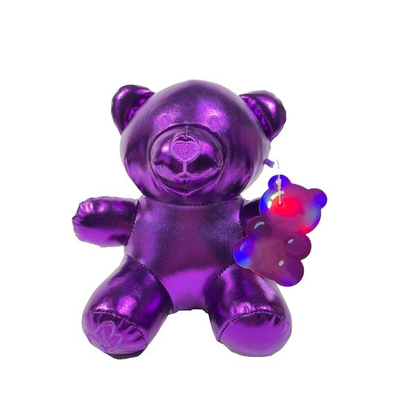Candy Bears 8" Metallic Plush Stuffed Animal Purple - Picture 2 of 11